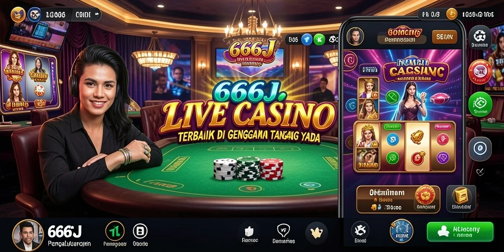Screenshot gameplay Live Casino yang menampilkan interaksi dealer profesional.