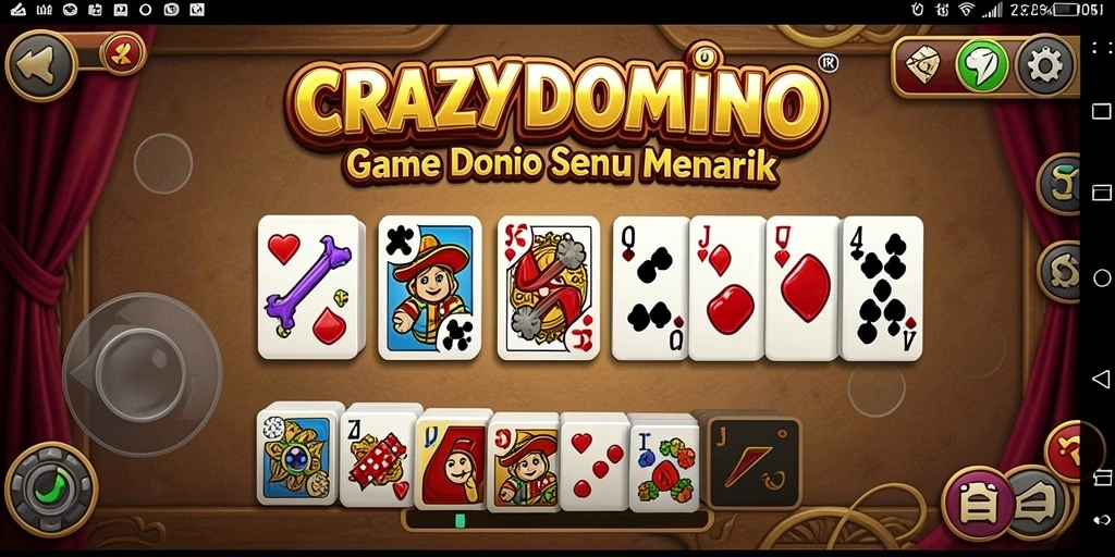 Tampilan gameplay menarik dan penuh warna di CRAZYDOMINO.