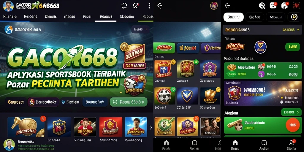 Tampilan gameplay seru GACOR668 dalam aplikasi Sportsbook.