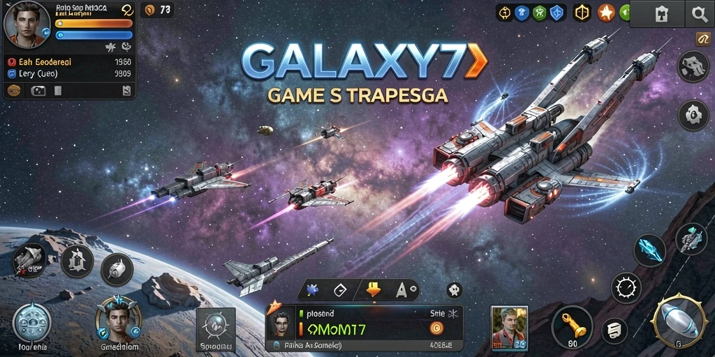 Tangkapan layar memperlihatkan pertempuran epik dalam GALAXY77.