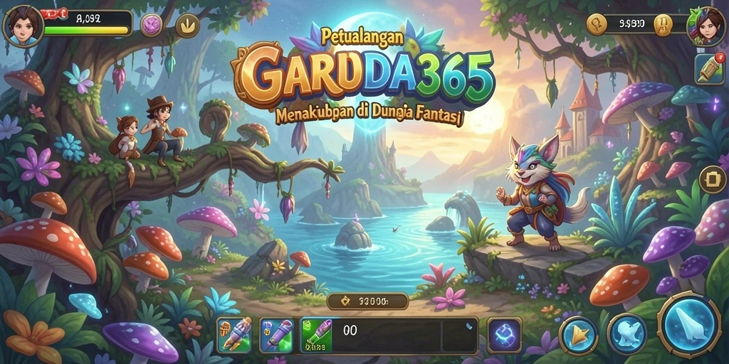 Tampilan menarik dalam gameplay GARUDA365 dengan pemandangan indah dan karakter yang unik.