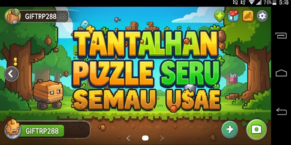 Tampilan gameplay puzzle yang menarik penuh tantangan.