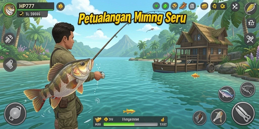 Tangkapan ikan di HP777 dengan grafis yang memukau.