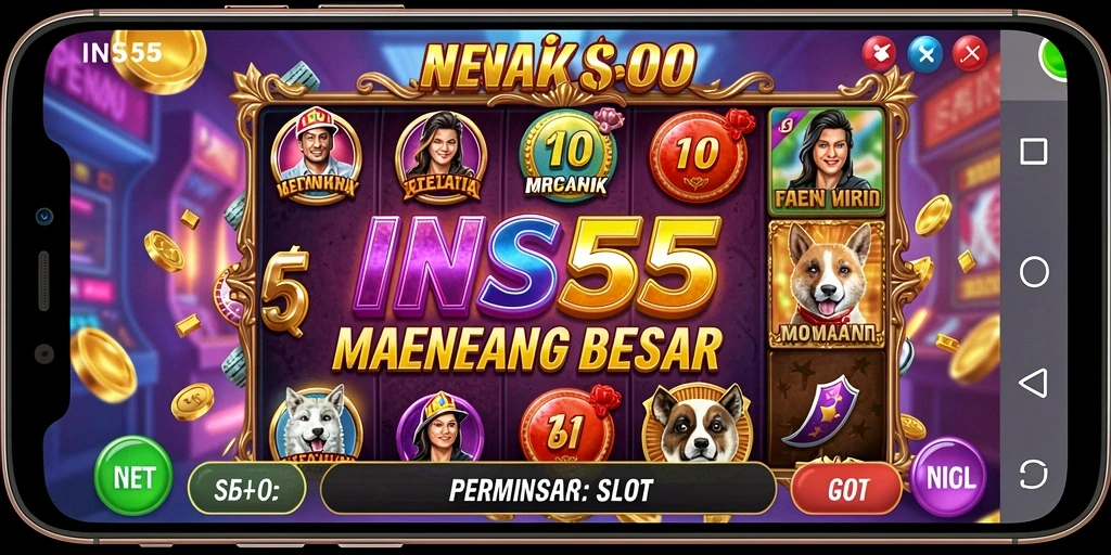 Screenshot gameplay <strong>INS55</strong> menampilkan berbagai slot yang menarik.