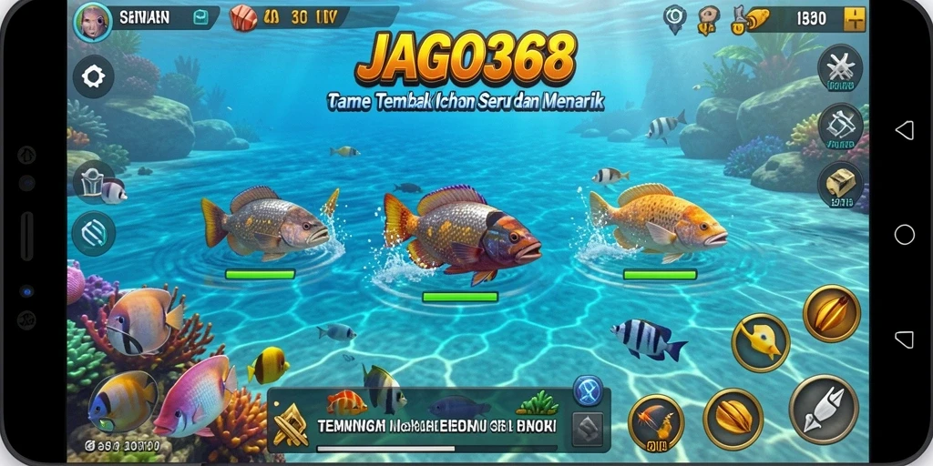 Tampilan gameplay JAGO368 dengan aksi tembak ikan yang seru.