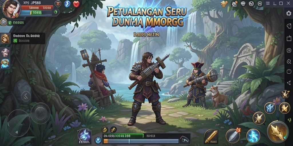 Gameplay JPS88 menampilkan pertarungan seru dalam dunia MMORPG.