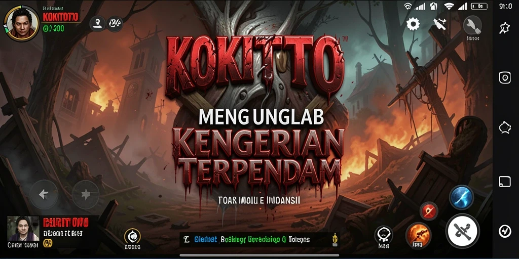 Screenshot dari gameplay KOKITOTO yang menampilkan momen menegangkan.