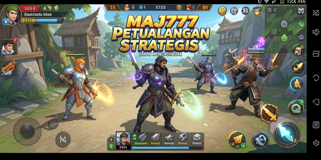 Tampilan menawan dari gameplay strategi kerajaan.
