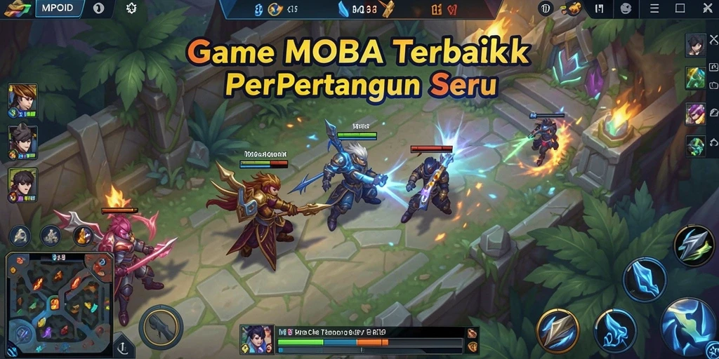Tangkapan layar MPOID menunjukkan aksi pertarungan tim yang mendebarkan.