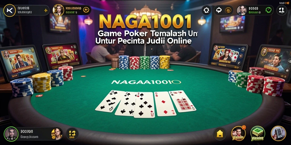 Screenshot NAGA1001 menampilkan aksi seru permainan Poker.