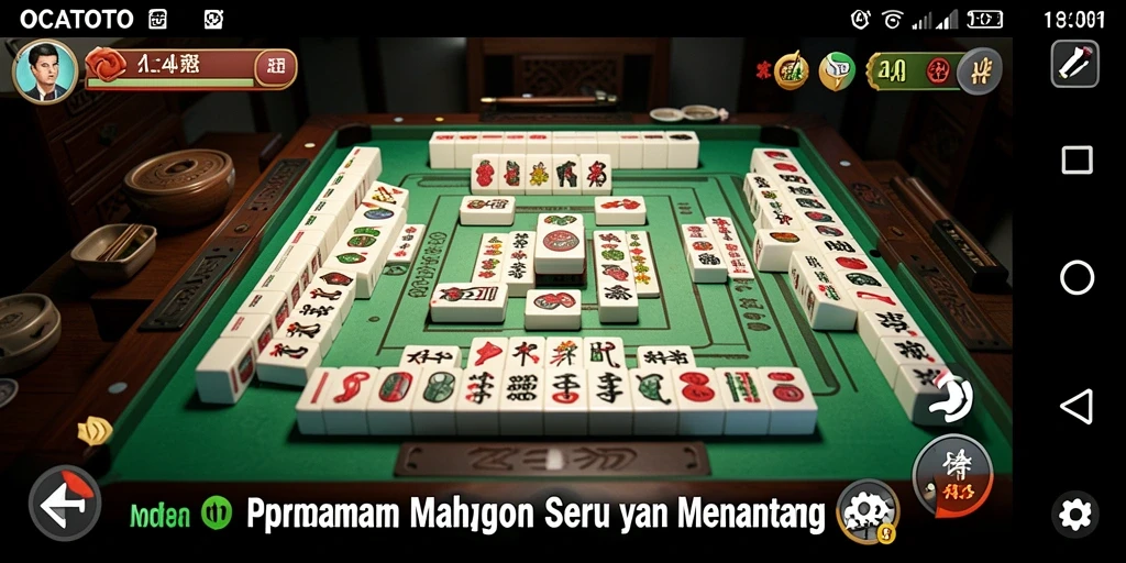 Tampilan gameplay OCATOTO dengan papan Mahjong yang menantang.