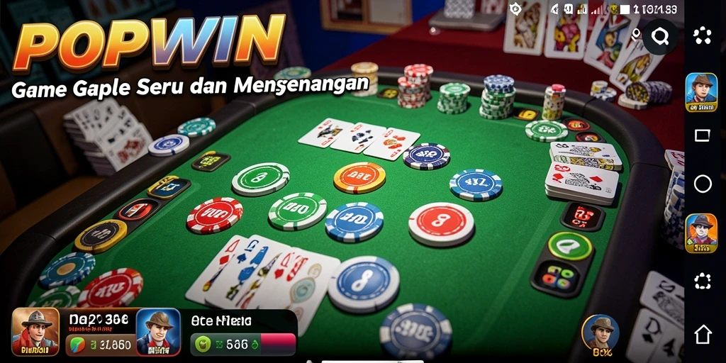 Gameplay Gaple yang seru dan mendebarkan di POPWIN.