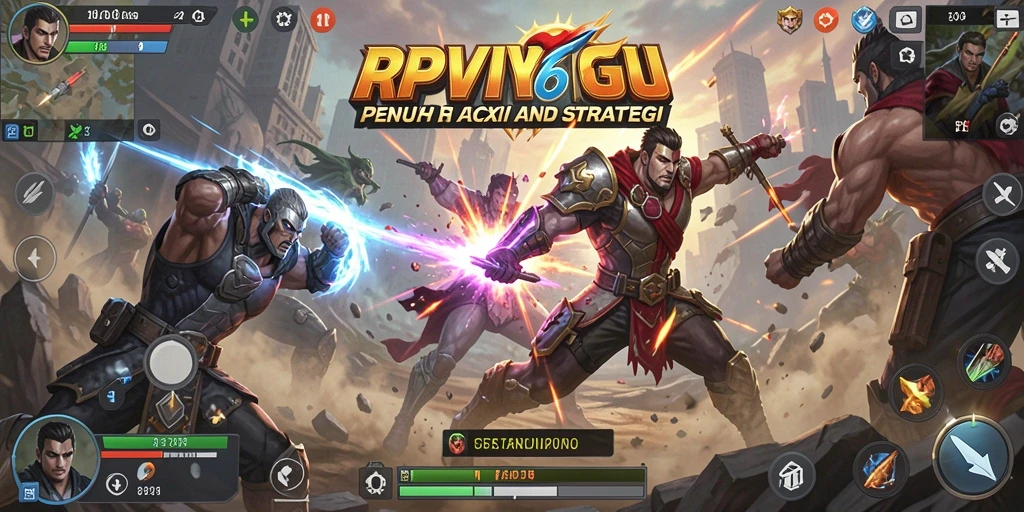 Screenshot menampilkan aksi pertarungan seru dalam RPVIP6.