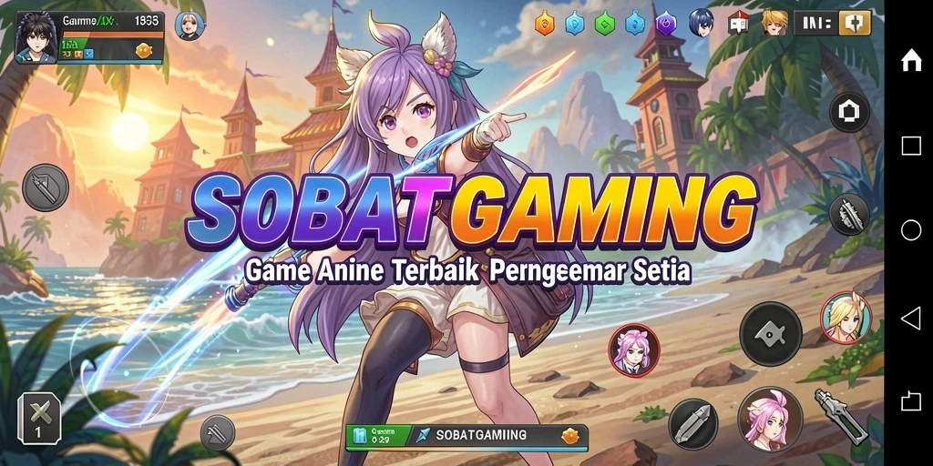 Tampilan gameplay yang epik dalam dunia Anime.