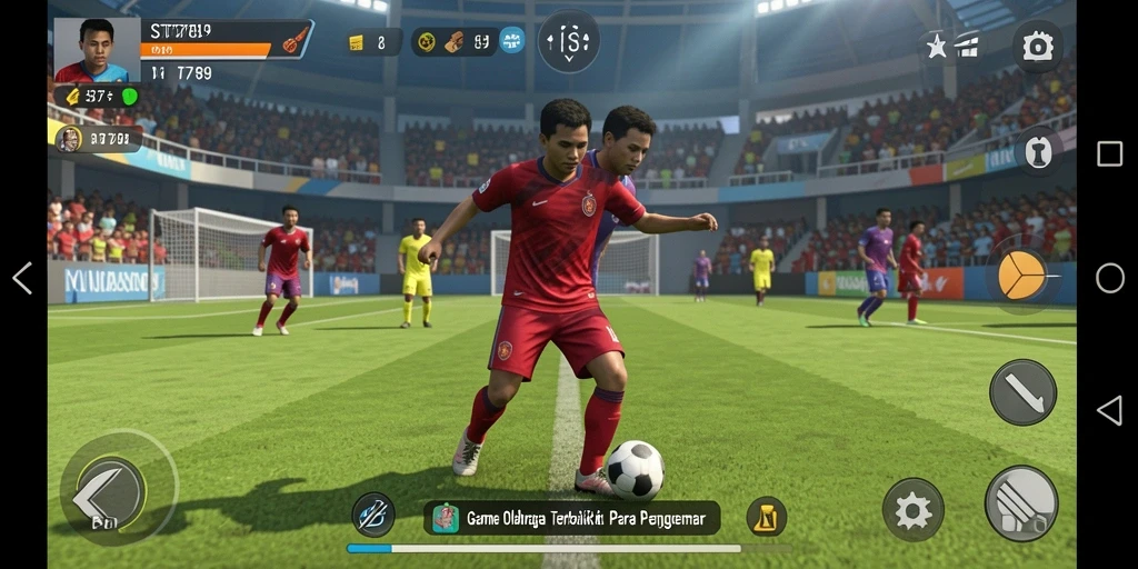Screenshot gameplay ST789 menampilkan aksi intens dan kompetisi olahraga.