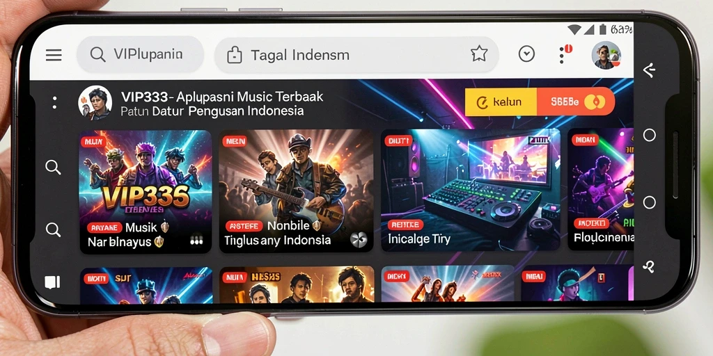 Screenshot utama VIP333 menampilkan antarmuka musik yang menarik dan interaktif.